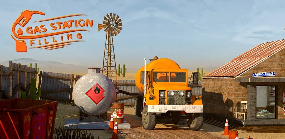 Gas Station Junkyard Simulator MOD APK Cover