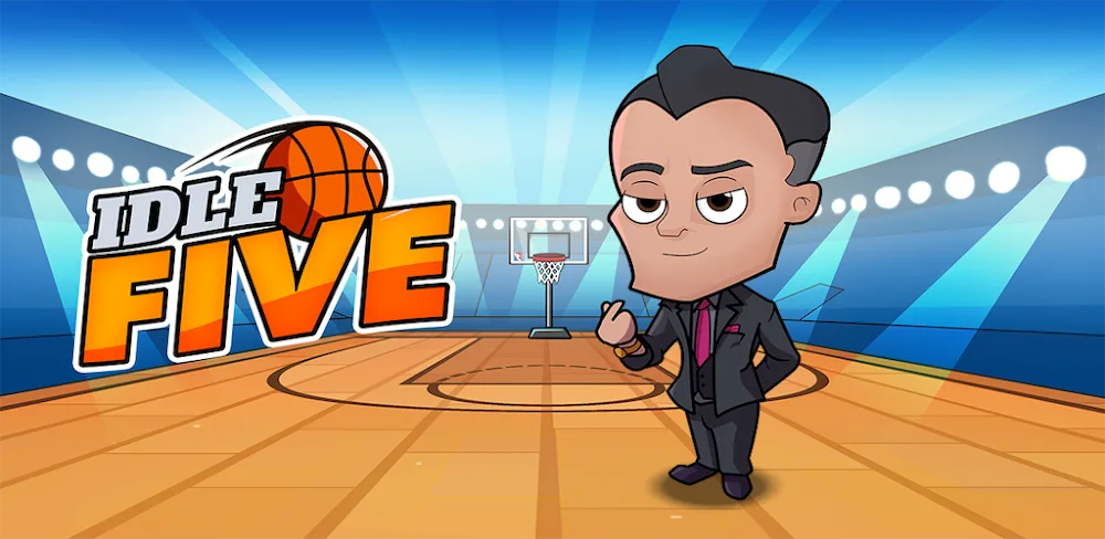 Idle Five Basketball tycoon MOD APK Cover