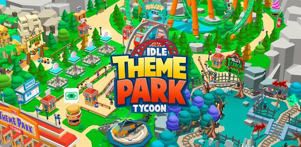 Idle Theme Park Tycoon MOD APK Cover