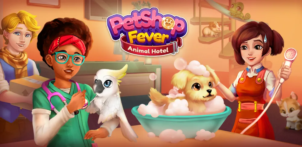 Pet Shop Fever: Animal Hotel MOD APK Cover