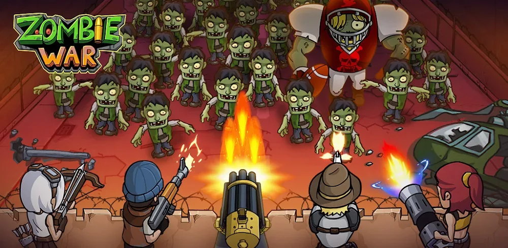 Zombie War Idle Defense Game MOD APK Cover