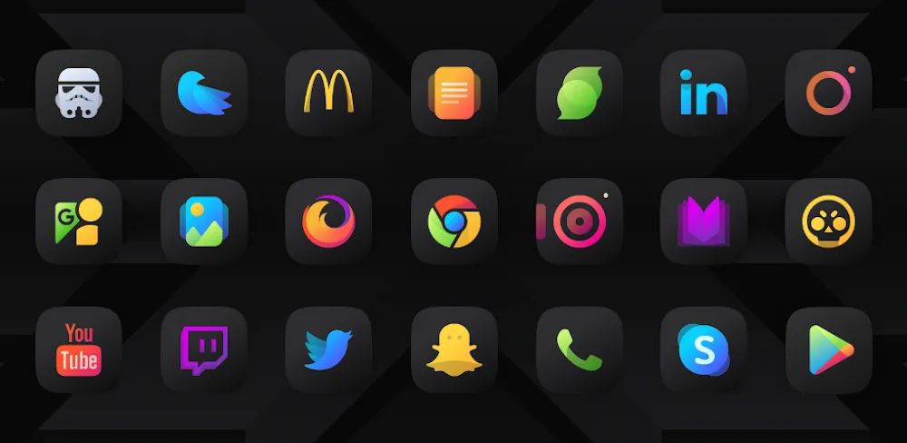 Athena Dark Icon Pack MOD APK Cover