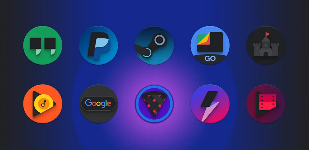 Baked – Dark Android Icon Pack MOD APK Cover