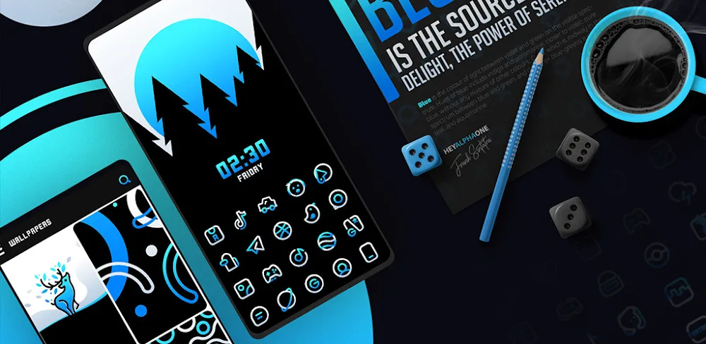 BlueLine IconPack MOD APK Cover