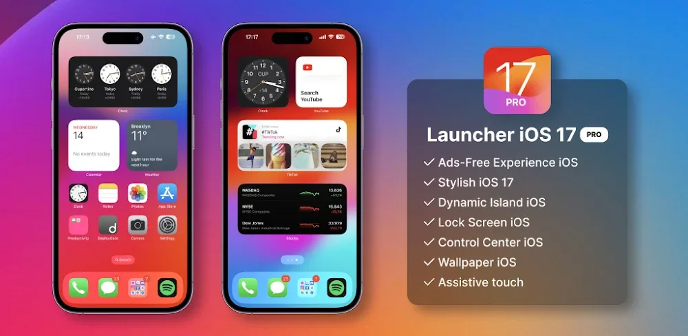 Launcher iOS 17 Pro MOD APK Cover