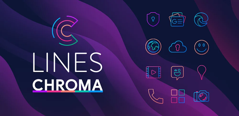 Lines Chroma – Icon Pack MOD APK Cover