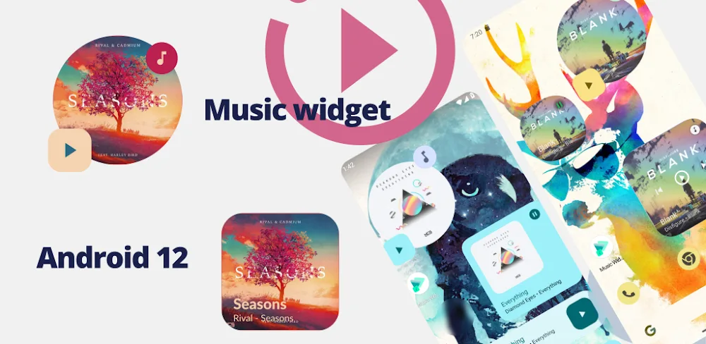 Music Widget Android 12 MOD APK Cover