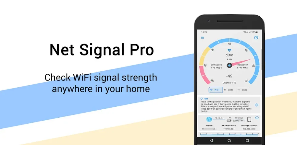 Net Signal Pro:WiFi & 5G Meter MOD APK Cover