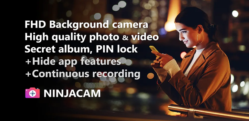 NinjaCam: Camera in Background MOD APK Cover