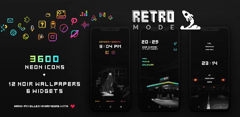 Retro Mode – Icon Pack (Neon) MOD APK Cover