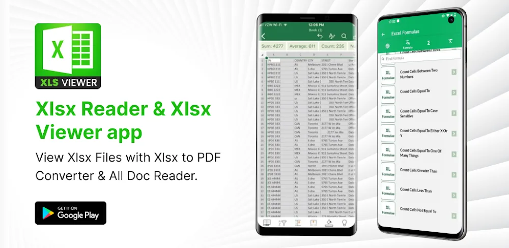 Xlsx File Reader & Xls Viewer MOD APK Cover