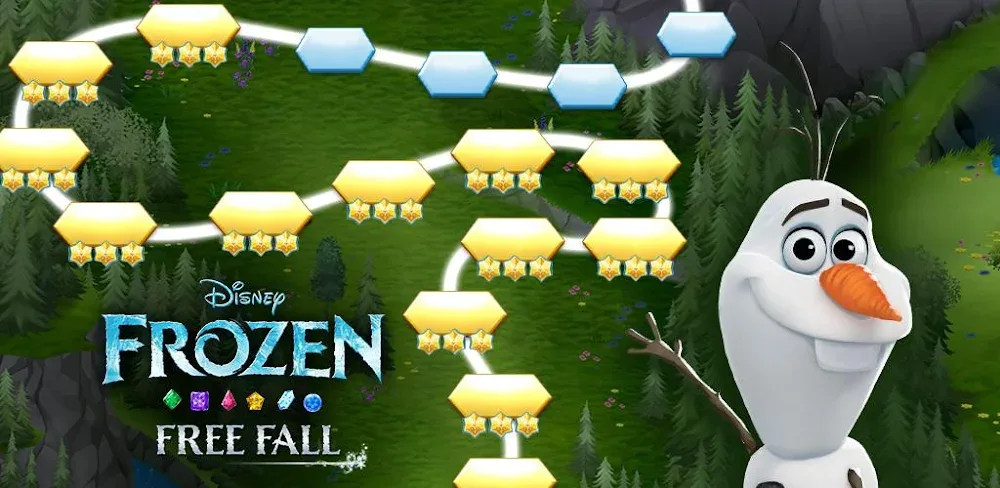 Disney Frozen Free Fall Games MOD APK Cover