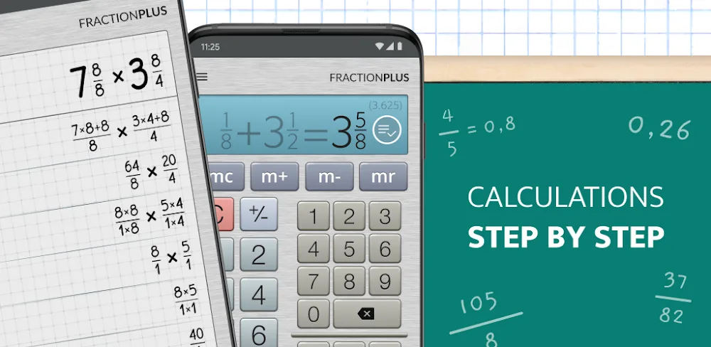 Fraction Calculator Plus MOD APK Cover