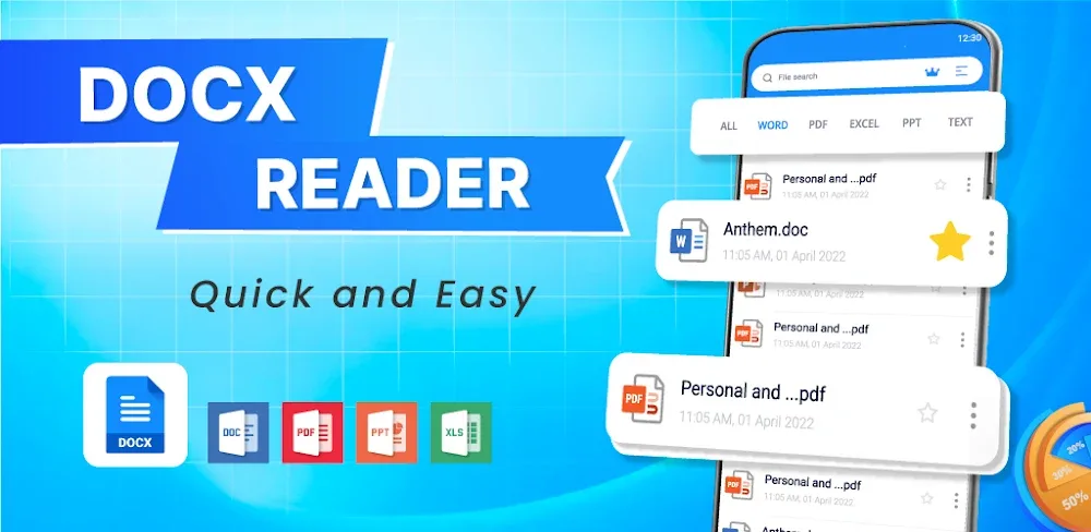 Office Word Reader Docx Viewer MOD APK Cover