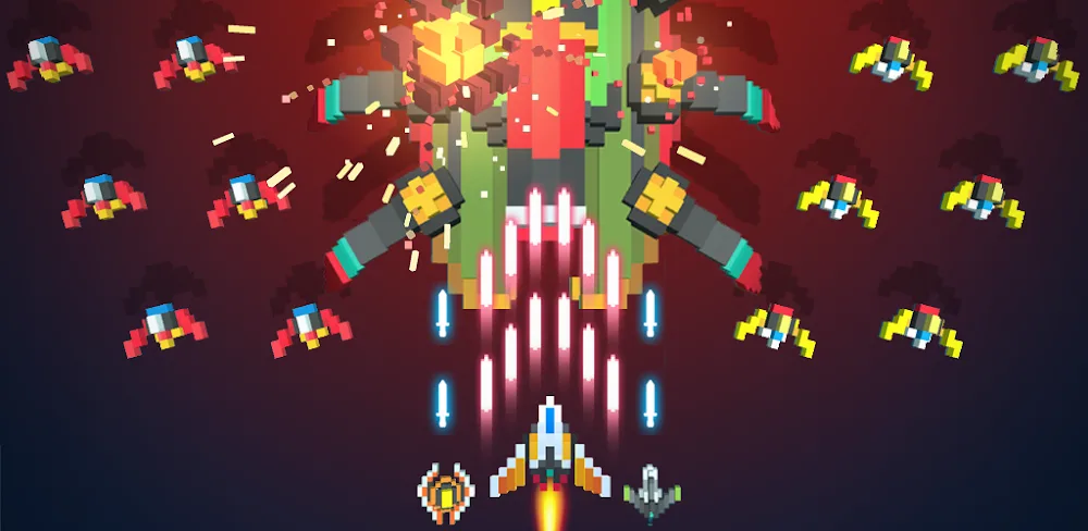 Sky Wings: Pixel Fighter 3D MOD APK Cover