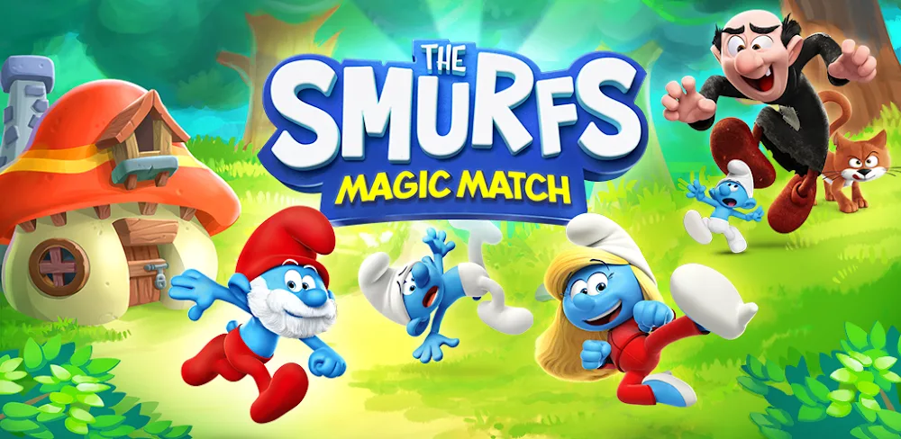 Smurfs Magic Match MOD APK Cover