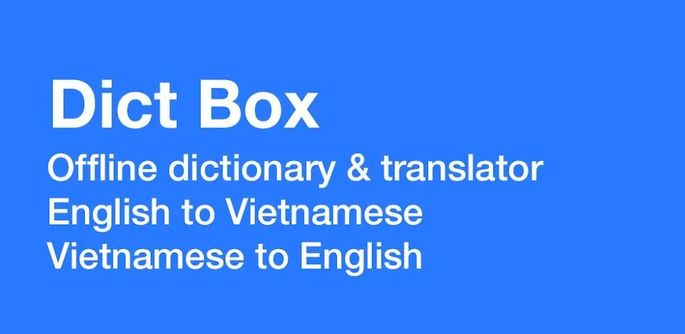 Vietnamese Dictionary Dict Box MOD APK Cover