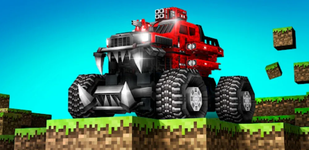 Blocky Cars online games MOD APK Cover